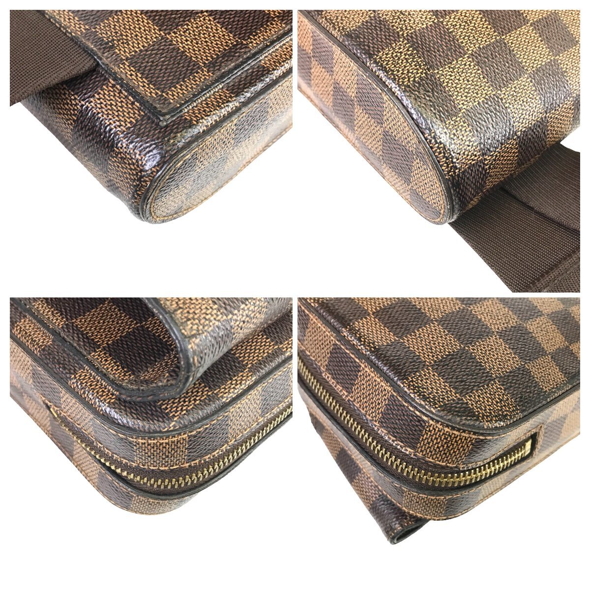 【Ⅰ円～】ルイヴィトン Louis Vuitton バッグ ウエストバッグ ジェロニモス エベヌ レザー ダミエ N51994 UB2167 ブラウン 中古_画像10