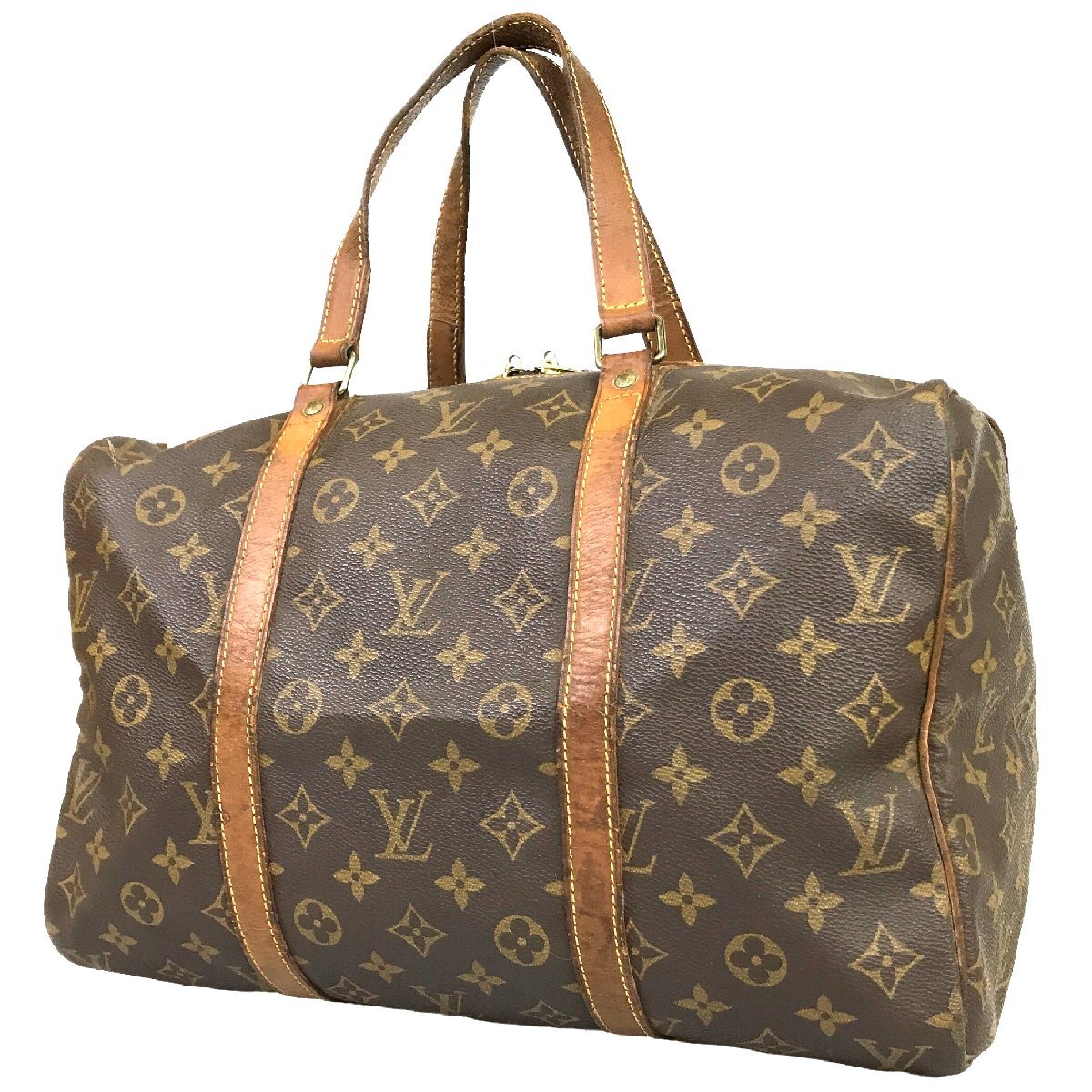 【1円～】ルイヴィトン LOUIS VUITTON バッグ ハンドバッグ ボストンバッグ サックスプール35 M41626 モノグラム レザー ブラウン 中古_画像1