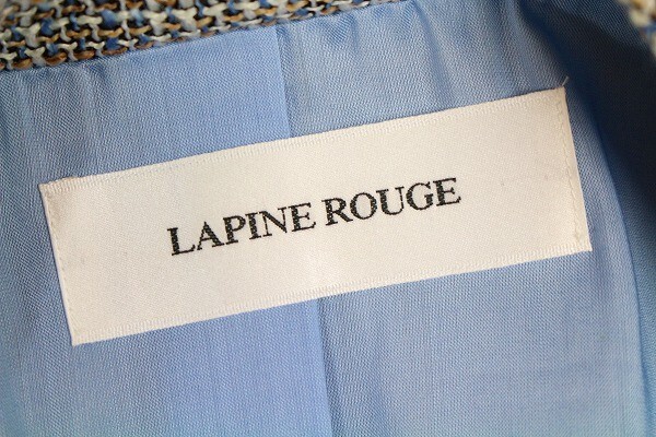 LAPINE ROUGE ラピーヌルージュ 美品 シルク混 ジャケット テーラード ブレザー チェック 日本製 15 4色カラー レディース [874194]_画像8