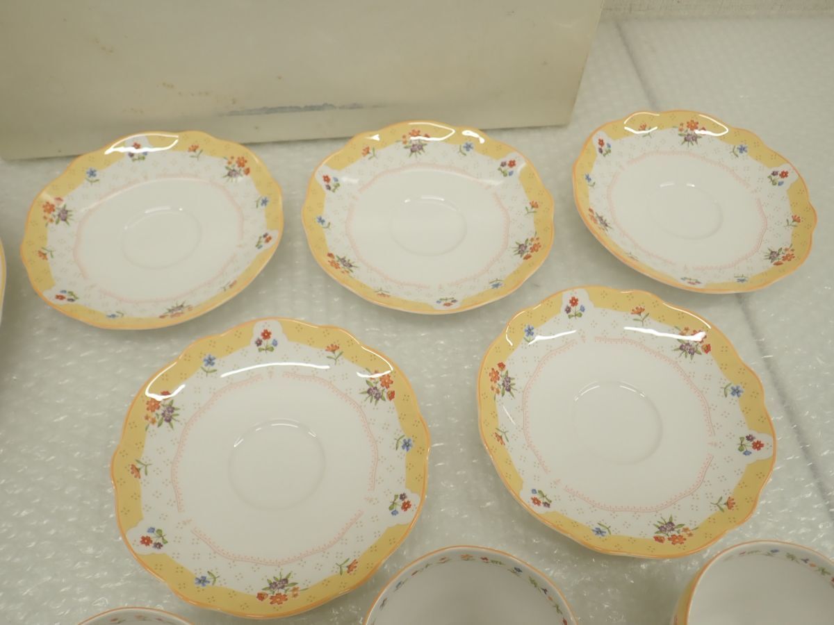 D591-100　未使用保管品　Noritake ノリタケ Primachina プリマチャイナ 9438 TRUE LOVE トゥルーラブ　サロンセット　_画像3