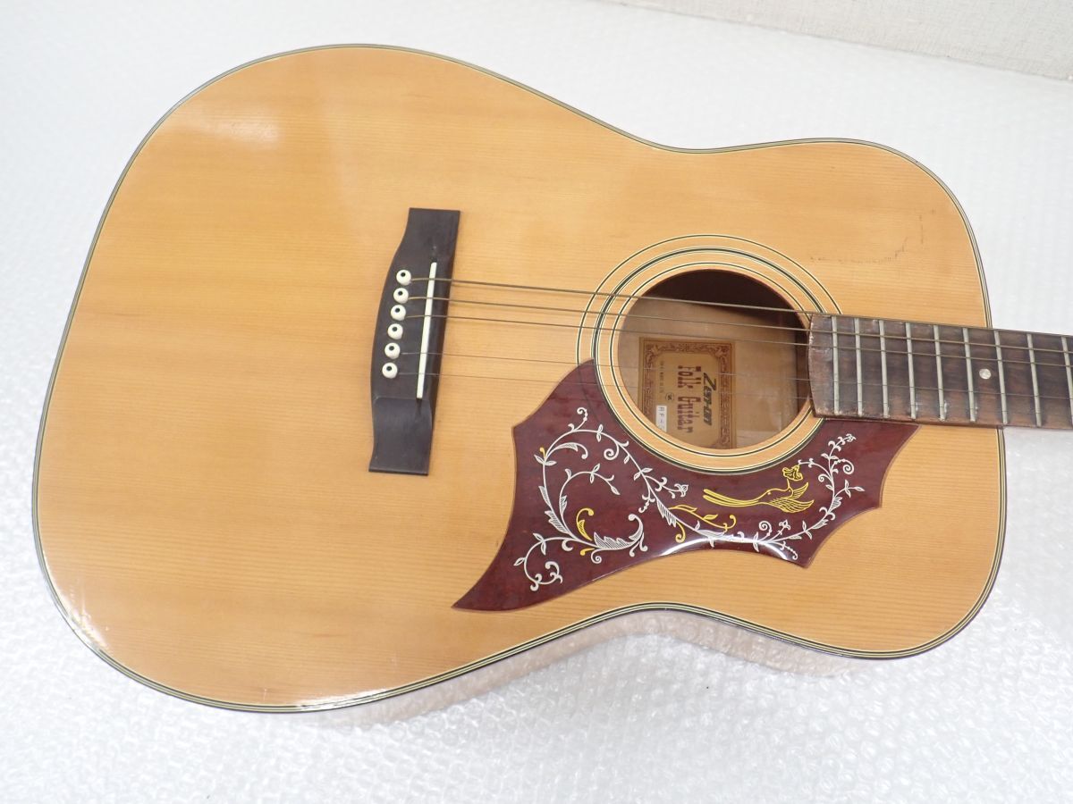 D564-160　1970年代製　フォークギター・アコースティックギター　ZEN-ON・全音楽器　RF-50　ハミングバードモデル　中古現状品_画像2