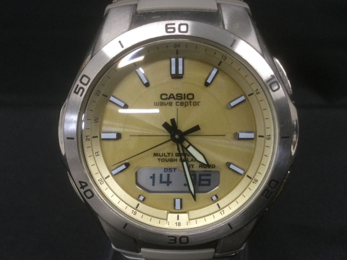 D755-60-M【動作確認済み】CASIO カシオ メンズ腕時計 WAVE CEPTOR WVA-M640 ソーラー電池/ウェーブセプターt_画像1