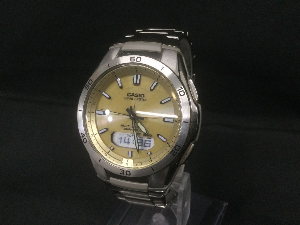 D755-60-M【動作確認済み】CASIO カシオ メンズ腕時計 WAVE CEPTOR WVA-M640 ソーラー電池/ウェーブセプターt_画像2
