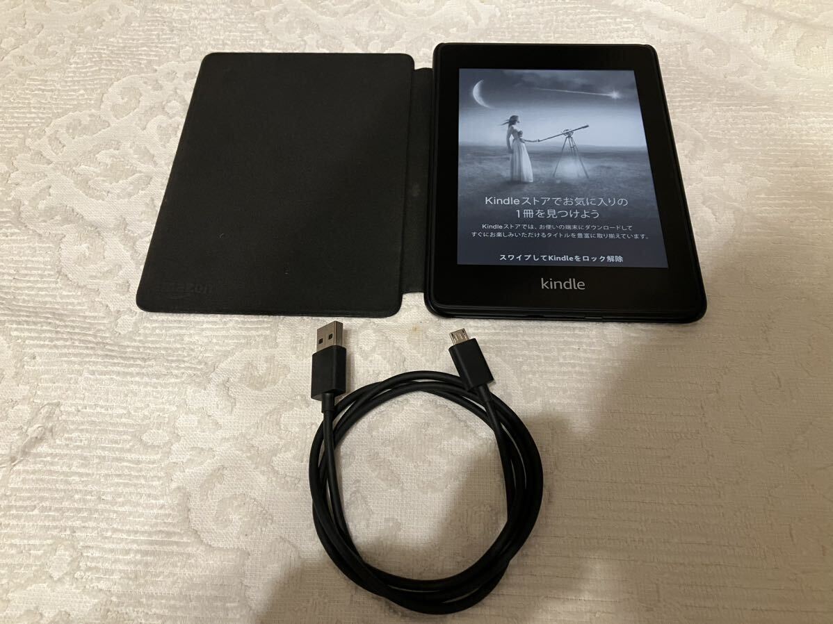  used beautiful goods Amazon Kindle Paperwhite Amazon gold dollar paper white black no. 10 generation 8GB advertisement equipped E-book case attaching 