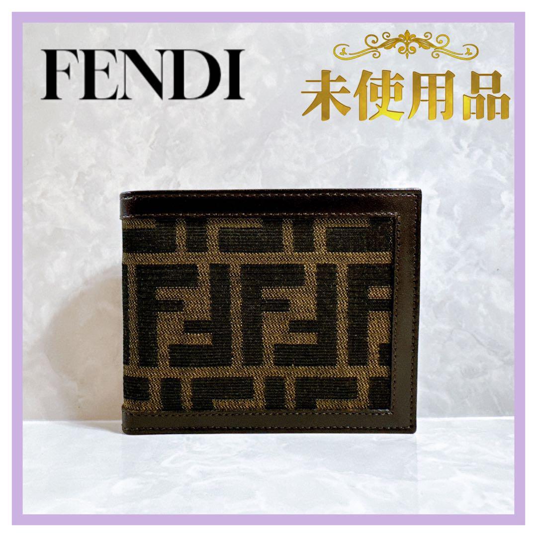 FENDI フェンディ　ズッカ柄　二つ折り財布　コンパクトウォレット　ロゴ　スマート　未使用品_画像1