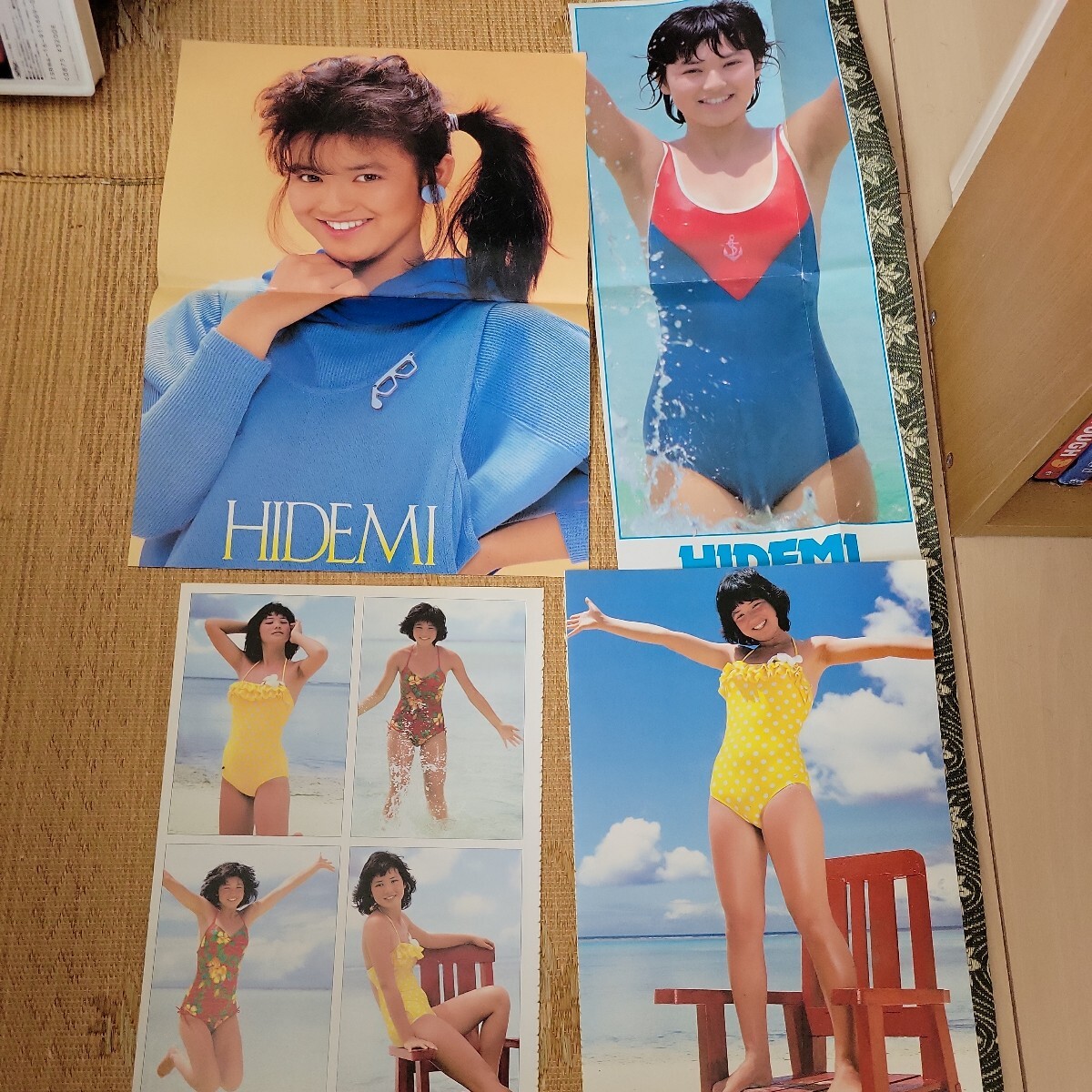  Ishikawa Hidemi купальный костюм постер вырезки Showa идол 