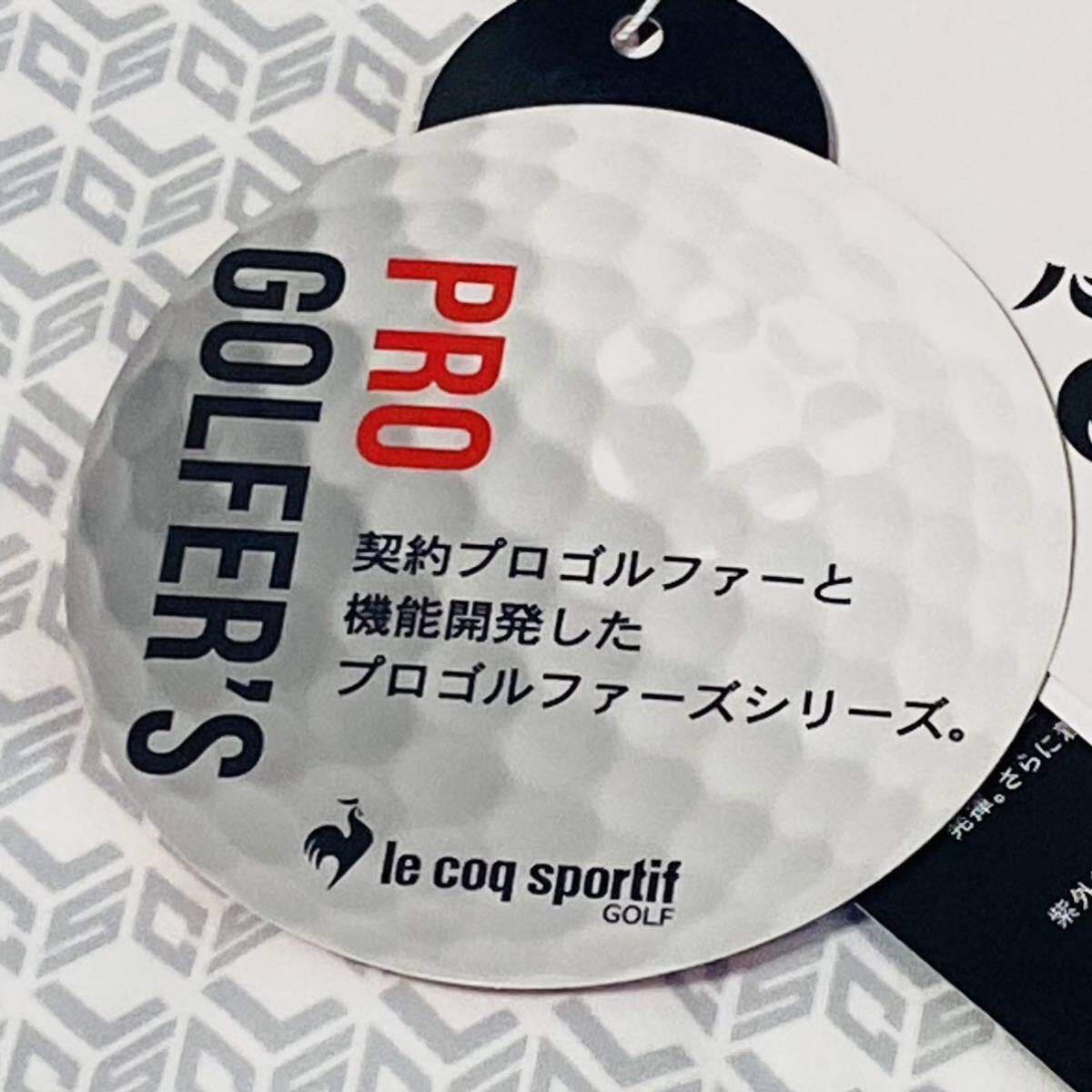 新品★ルコック ゴルフ LCS総柄 PRO-GOLFER'Sシリーズ 吸汗速乾 半袖ポロシャツ★グレー★サイズLL★送料185円_画像6