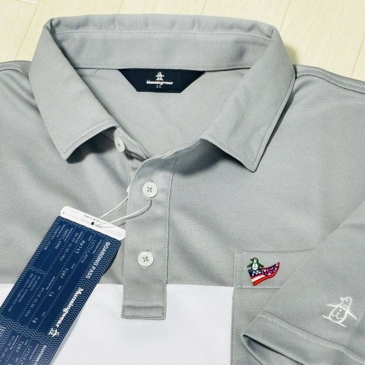  new goods * Munsingwear wear Munsingwear Golf wear switch design . sweat speed . polo-shirt with short sleeves * made in Japan * gray * size M* postage 185 jpy 