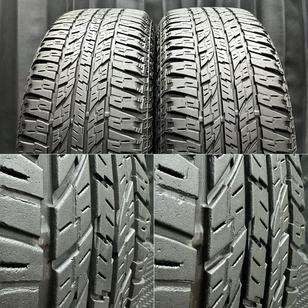 美品★wedsホイール&225/65R17 ヨコハマ GEOLANDAR A/T G015 4本 №B240501-B3 ハリアー RAV4 レクサスNX エクストレイル等/114.3*ブラック_画像8