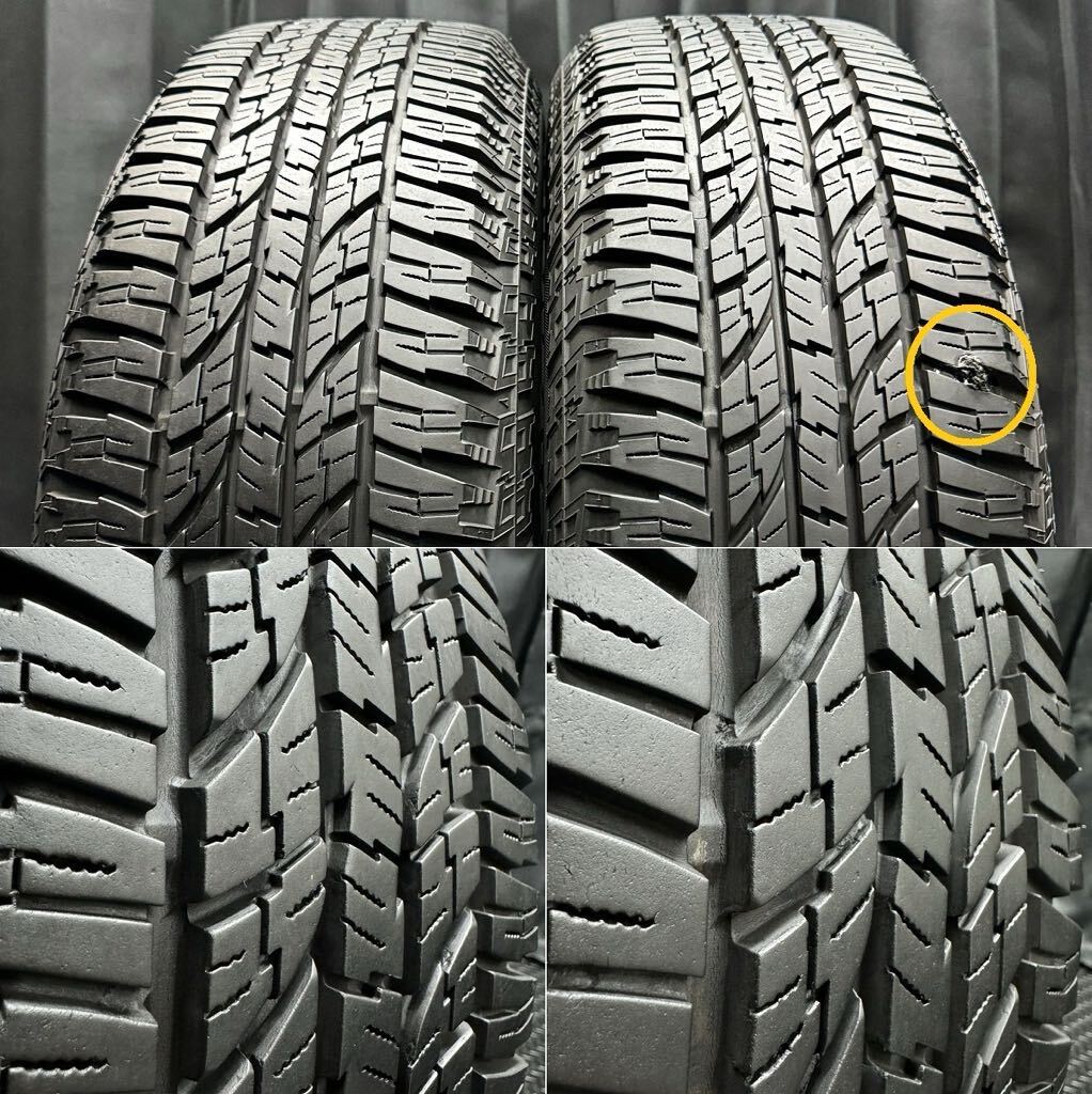 美品★wedsホイール&225/65R17 ヨコハマ GEOLANDAR A/T G015 4本 №B240501-B3 ハリアー RAV4 レクサスNX エクストレイル等/114.3*ブラック_画像7