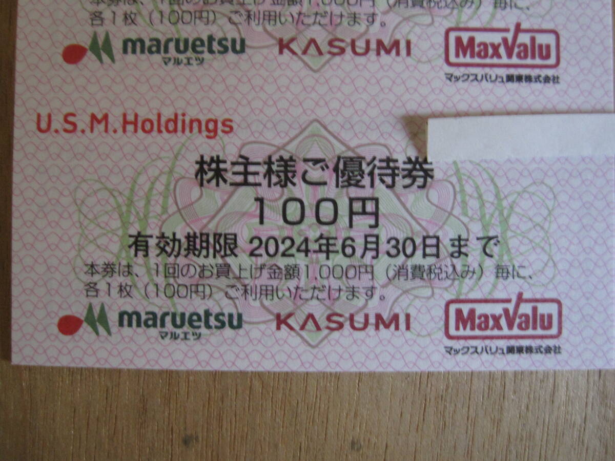 3◆USMH株主優待◆株主様ご優待券6,000円(100円券×30枚綴×2冊)◆2024年6月30日まで◆の画像3