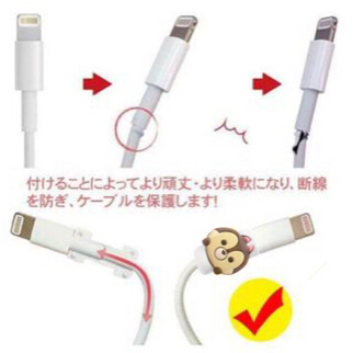 【デール】iPhone 充電器を保護する/断線防止/カバー/7/7plus/6/6s/SE/5s/5/5c/ジャンク/保護/キャラクター/Lightning/ケーブル/iPad_画像2