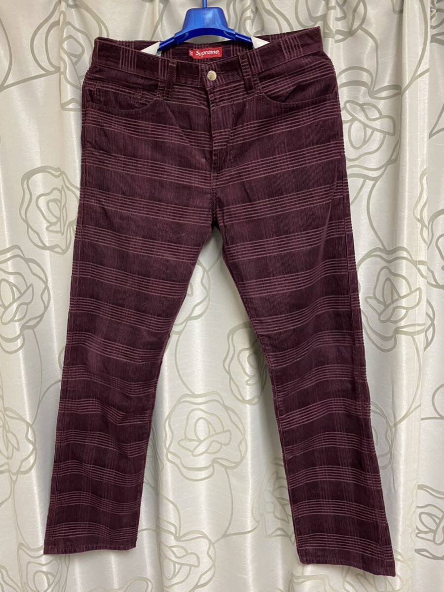 Supreme corduroy pant シュプリーム コーデュロイ パンツ サイズ L 32インチ ワインレッド