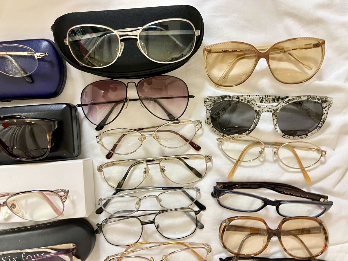  brand sunglasses glasses 37 point set summarize Vintage large amount case attaching [YSL Lanvin Lancel Hanae Mori Hazuki Nikon Renoma etc. ]