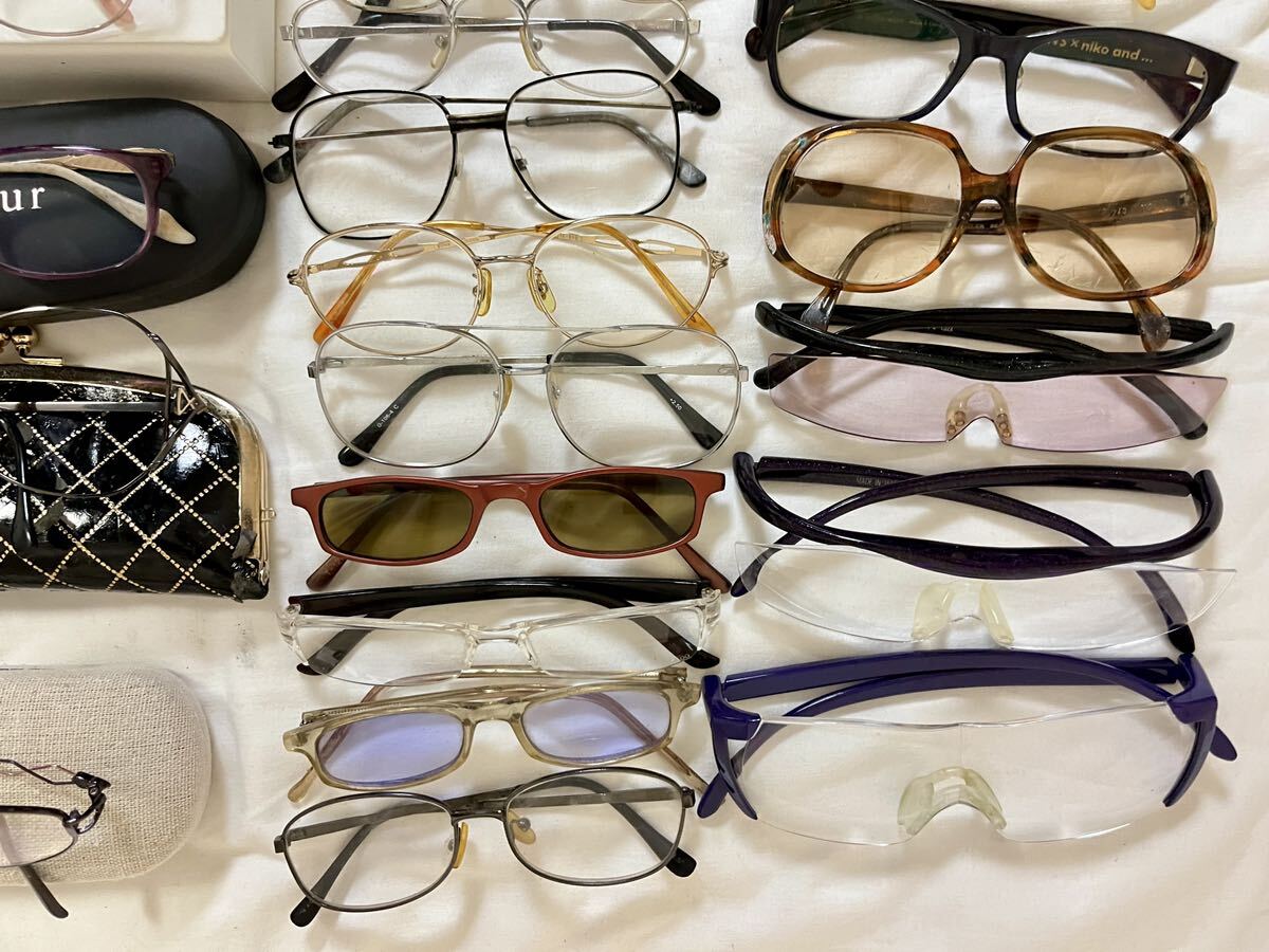  brand sunglasses glasses 37 point set summarize Vintage large amount case attaching [YSL Lanvin Lancel Hanae Mori Hazuki Nikon Renoma etc. ]