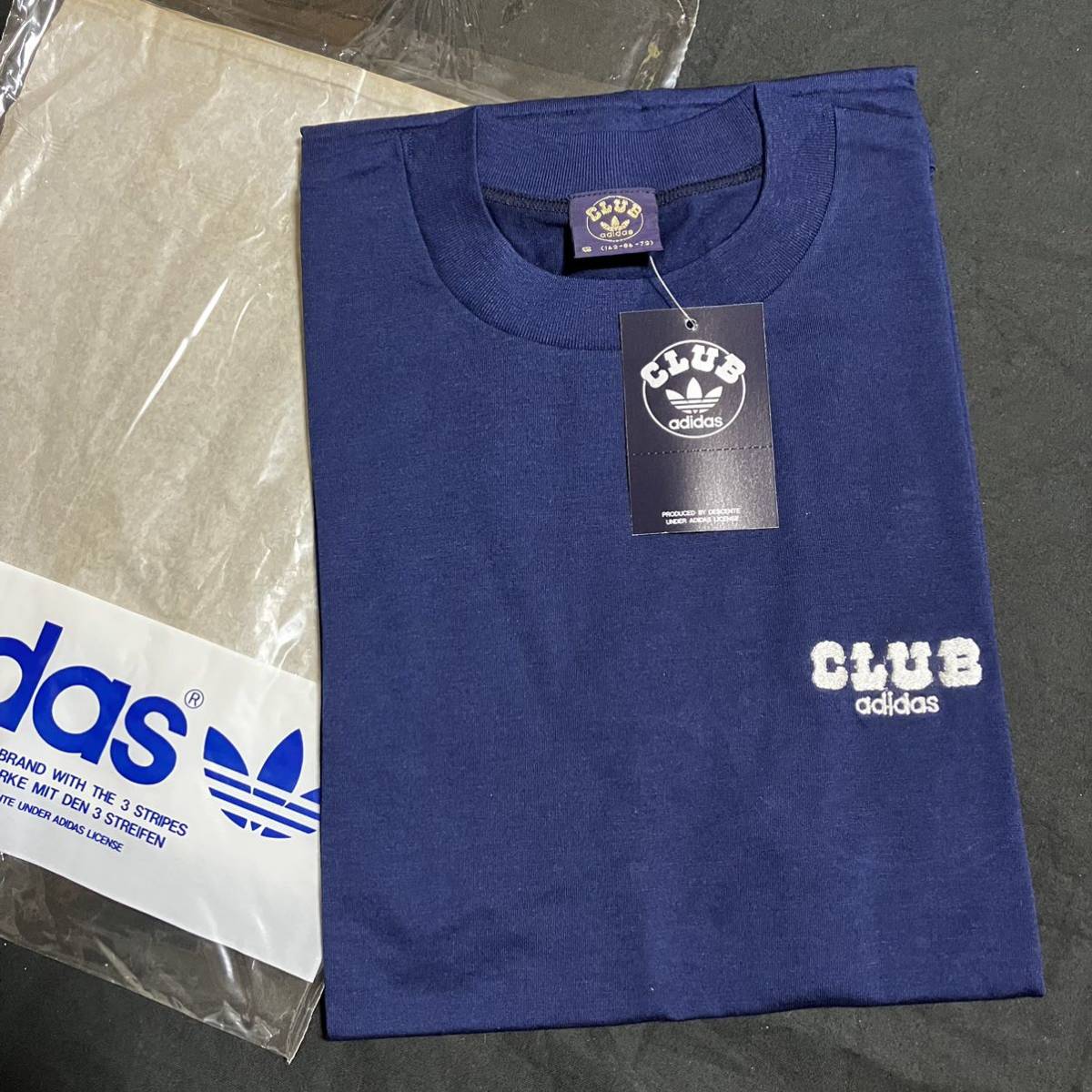 CLUB adidas ACB-604 Sサイズ　ネイビー　Tシャツ 半袖　ロゴT 日本正規品　当時物　ヴィンテージ　アディダス_画像1