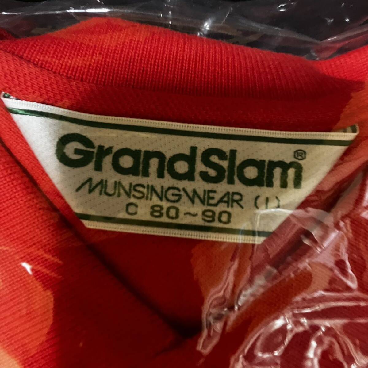 マンシングウェア　GM1801 Mサイズ 半袖　ポロシャツ ウェア　ゴルフ　日本正規品　当時物　ヴィンテージ　新品、未使用　赤_画像3