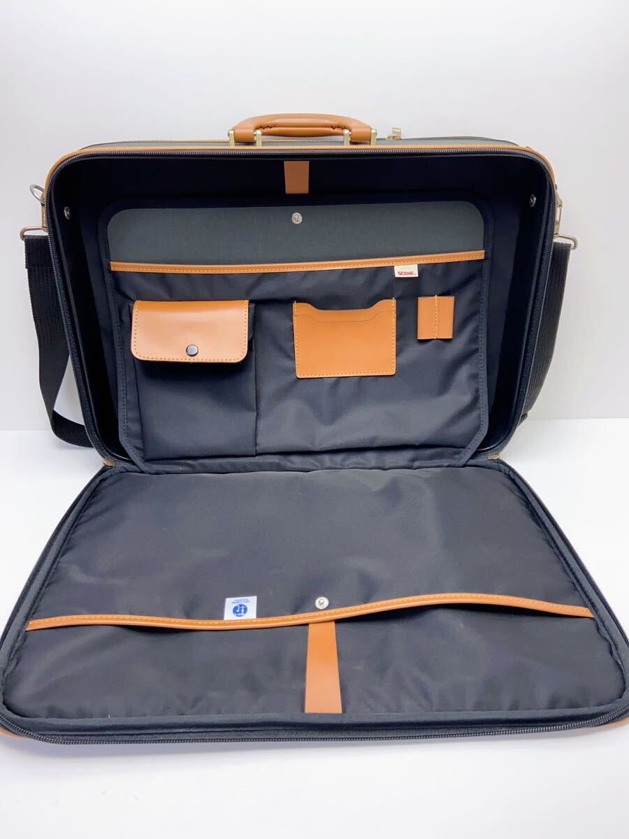 F666 USA SCENE シーン ビジネスバッグ キャリーバッグ ブリーフケース 書類カバン 鞄 2WAY グリーン系 出張鞄 