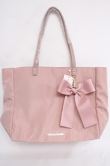 Maison de FLEUR / лента очарование имеется 3 салон большая сумка F розовый бежевый Y-24-05-01-040-LO-BG-SZ-ZY