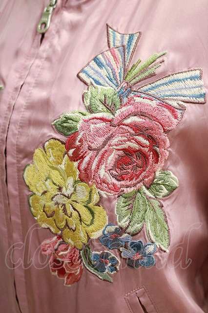 Jane Marple / Beautiful Bouquetのスーベニアジャケット ピンク H-24-04-24-056-JM-JA-KB-ZT360_画像4