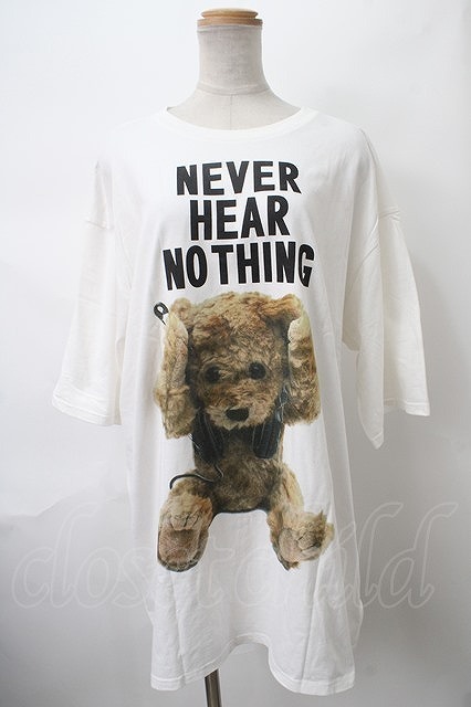 MILKBOY / NEVER HEAR BEAR футболка F белый Y-24-05-06-107-MB-TS-SZ-ZY