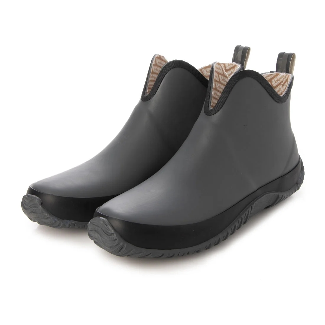 メンズレインブーツ　レインシューズ　長靴　雨靴　天然ゴム素材　新品『20089-gry-265』26.5cm　在庫一掃セール
