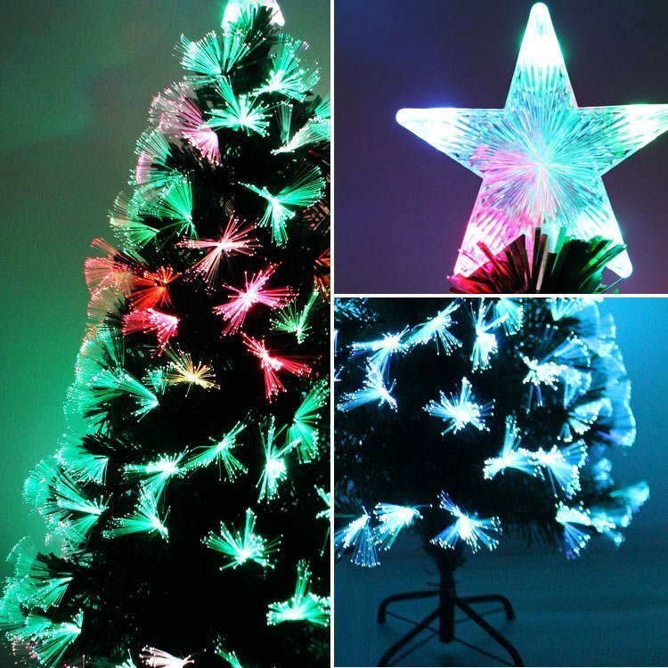 クリスマスツリー ファイバー ツリー 120cm LED 光 北欧 Xmas 飾り ヌードツリー おしゃれ スリム_画像4
