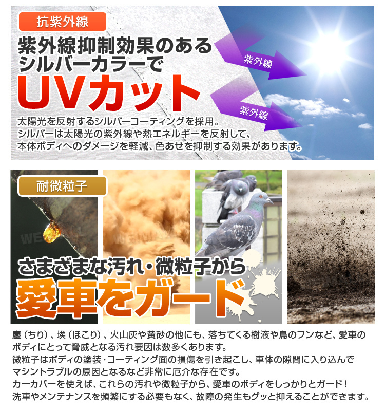 【Lサイズ】カーカバー ボディーカバー ベルト付き 車体カバー 傷つかない裏起毛不織布 ワンタッチベルト 収納袋付き_画像7