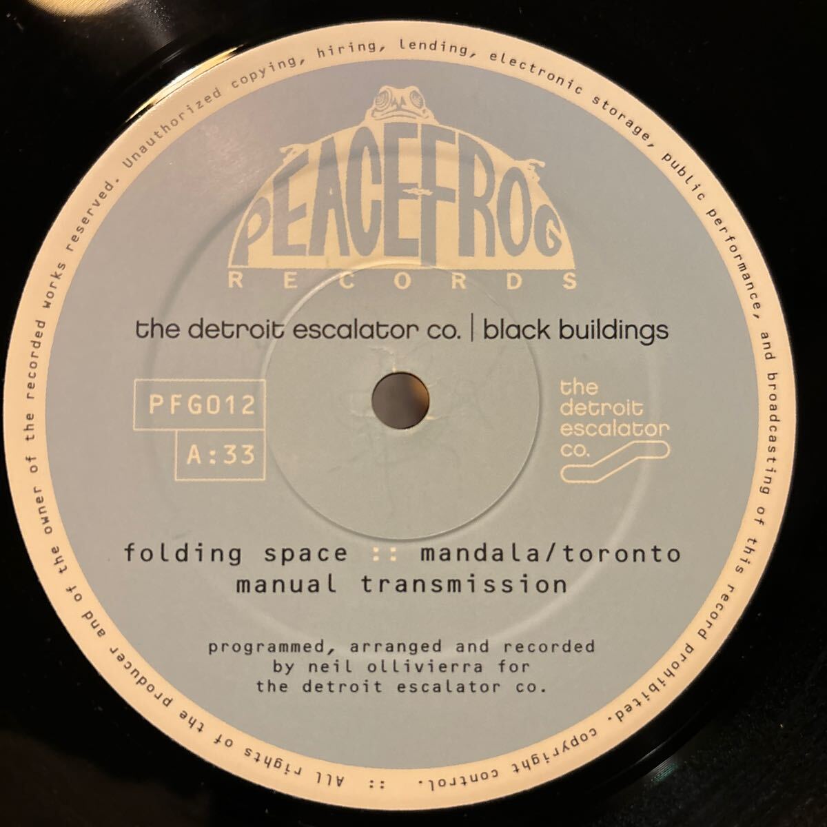 [ The Detroit Escalator Co. - Black Buildings - Peacefrog Records PFG012LP ] Neil Ollivierra , John Arnold_画像4