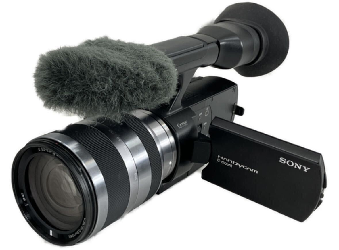 SONY NEX-VG10 デジタルビデオカメラ 2011年製 18-200mm 3.5-6.3 OSS SEL18200 レンズ 中古 良好の画像1