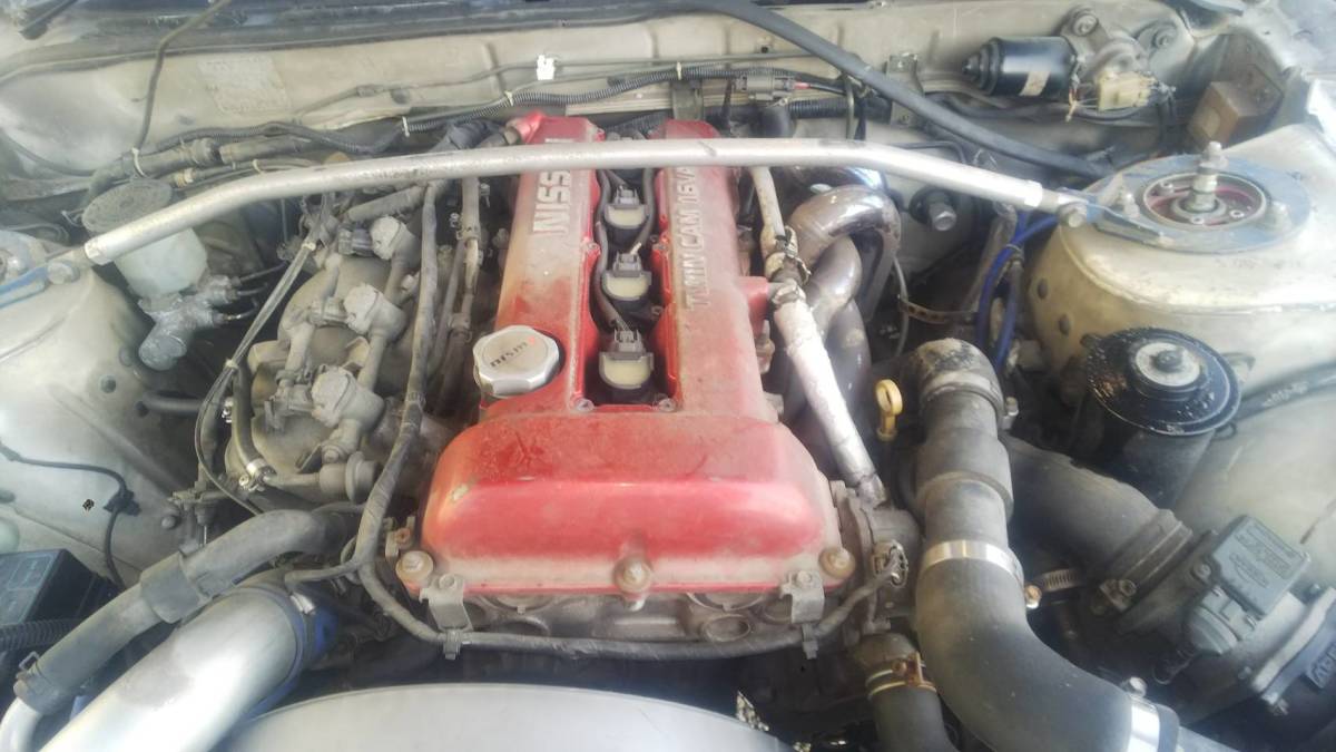  Nissan 180SX engine red head turbine HPImaniS13 Silvia Skyline drift part removing 