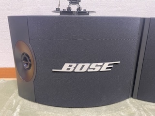 BOSE ペアスピーカー 動作確認済み 301V 吊り下げ金具付き 音響機器 オーディオ 音楽 レア 希少 ボーズ ブラック セット 2個の画像4