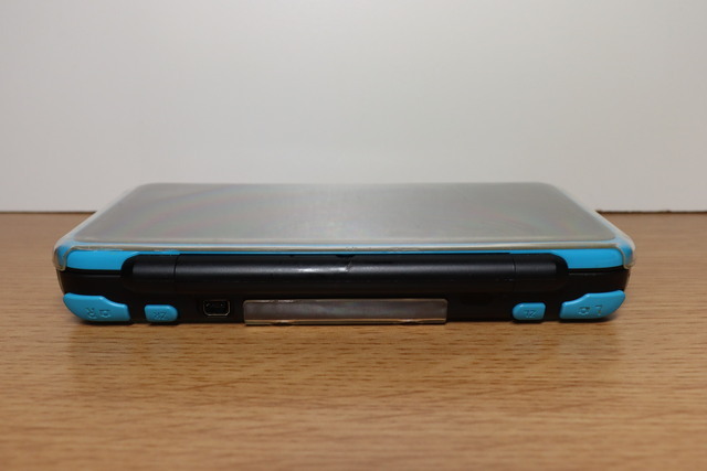 New nintendo 2DS LL black × turquoise operation goods 4360A-JAN001 transparent with cover Nintendo 3DS LL operation verification ending Nintendo the first period . ending body 