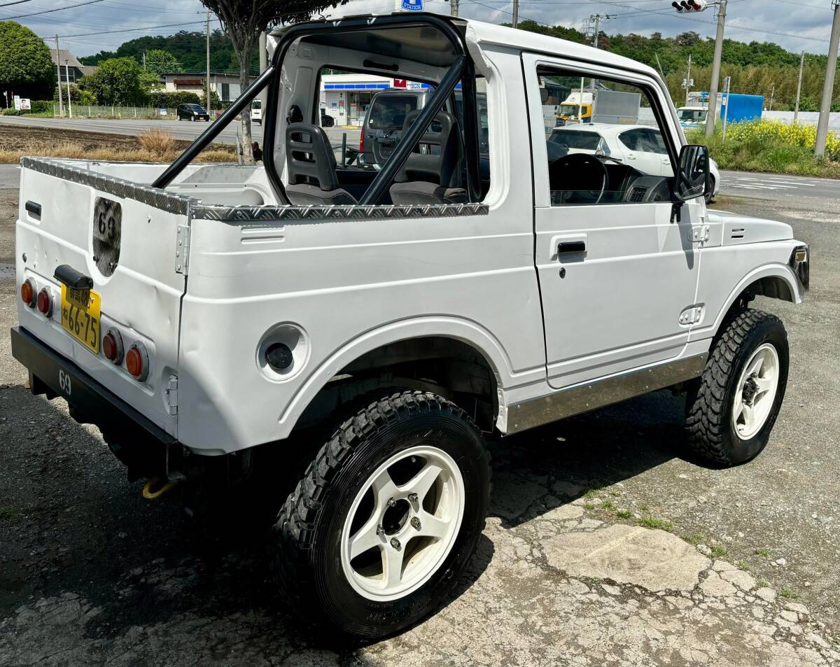 売り切り１万スタート！】スズキ ジムニー JA11V 改造 ターボ ４WD ５MT リフトアップ 車検４ヶ月の画像4