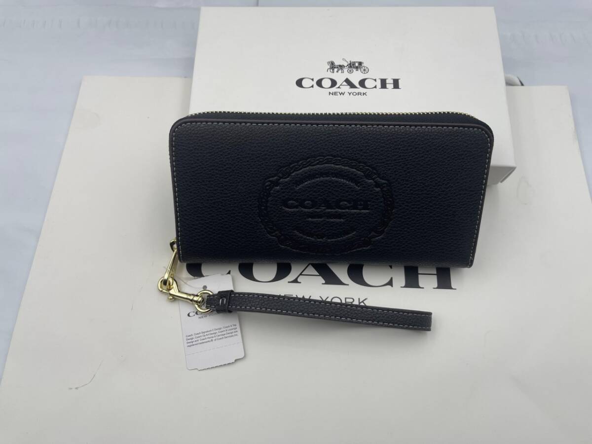 コーチ COACH 長財布 財布 シグネチャー アコーディオンラウンドジップウォレット新品 未使用 贈り物CN353 m343C