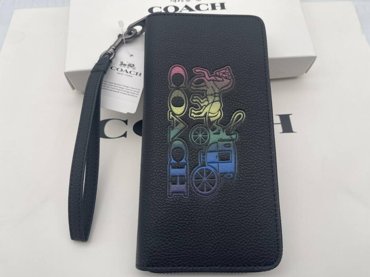 コーチ COACH 長財布 財布 シグネチャー アコーディオンラウンドジップウォレット新品 未使用 贈り物C7458 c346C コーチ COACH 長財布 財布 シグネチャー アコーディオンラウンドジップウォレット新品 未使用 贈り物C7458 c346C