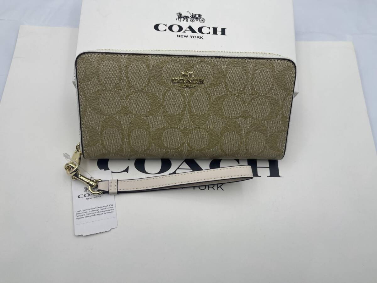 コーチ COACH 長財布 財布 シグネチャー アコーディオンラウンドジップウォレット新品 未使用 贈り物s337C C4452_画像3