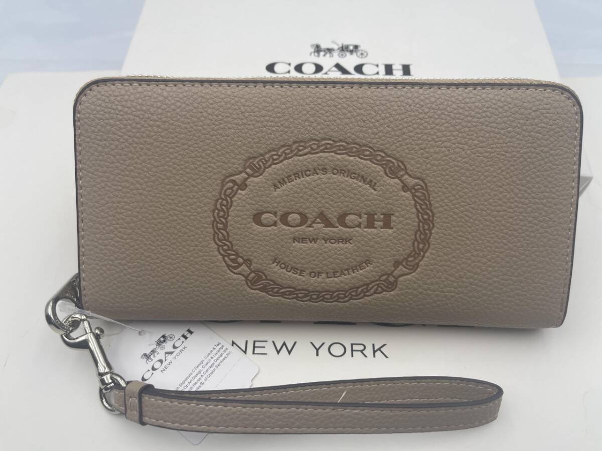 コーチ COACH 長財布 財布 シグネチャー アコーディオンラウンドジップウォレット新品 未使用 贈り物CN353 g342_画像1