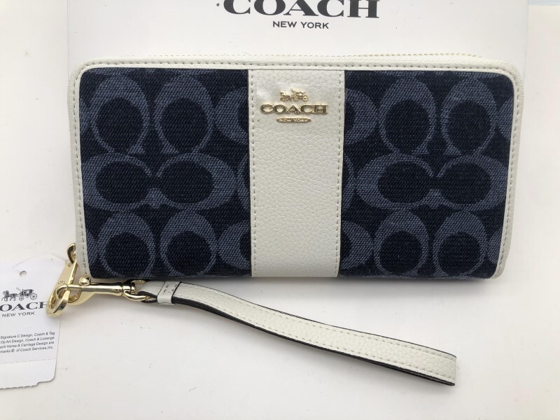 コーチ COACH 長財布 財布 シグネチャー アコーディオンラウンドジップウォレット 新品 未使用 贈り物b141C C4453_画像1