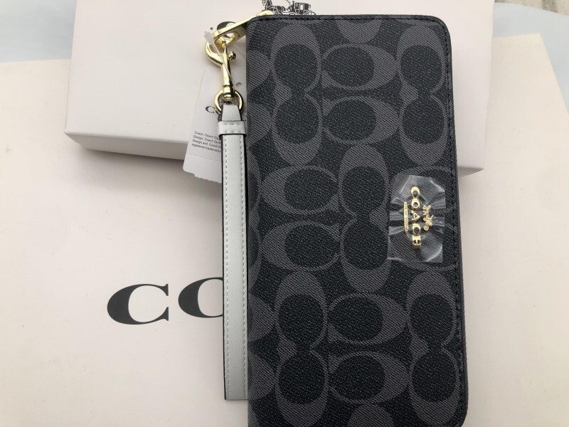 コーチ COACH 長財布 財布 ロング ジップ ストラップ付き ラウンドファスナー新品 未使用 贈り物C4452 k040の画像3