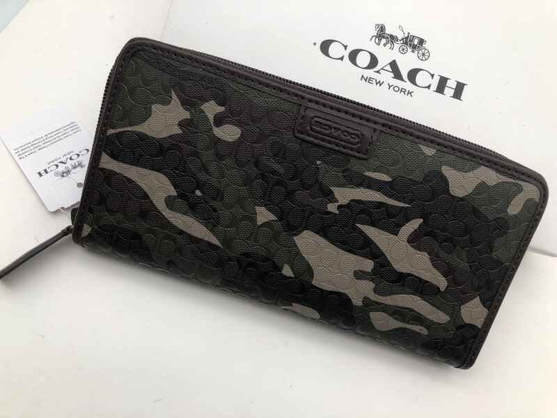 コーチ COACH 長財布 財布 ファティーグカモフラージュ 迷彩 新品 未使用 贈り物 F74546 m150