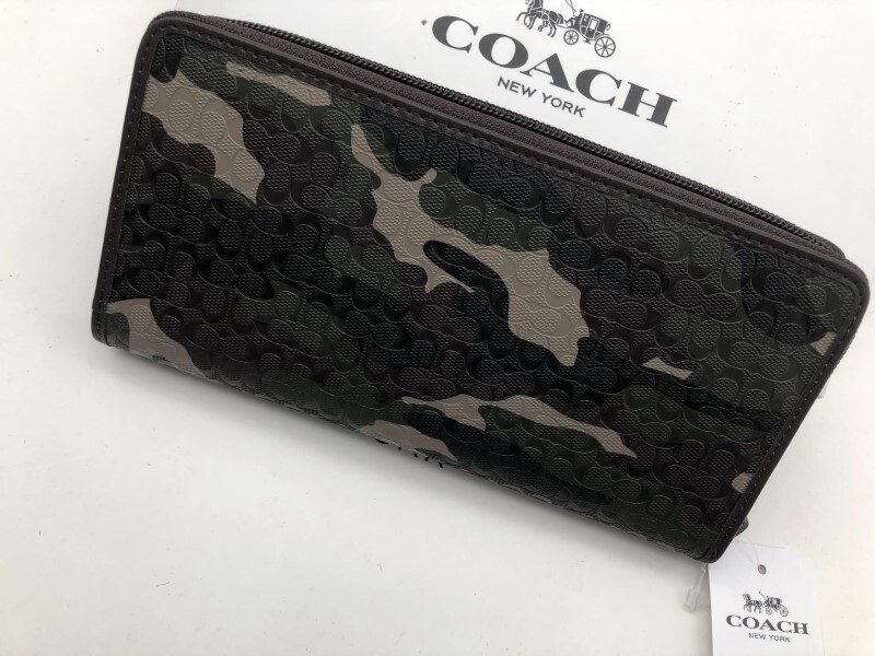 コーチ COACH 長財布 財布 ファティーグカモフラージュ 迷彩 新品 未使用 贈り物 F74546 m150