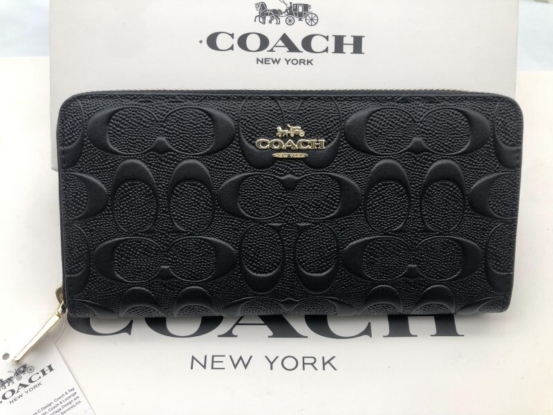 コーチ COACH 長財布 財布 シグネチャー アコーディオンラウンドジップウォレット新品 未使用 贈り物n106C F53834