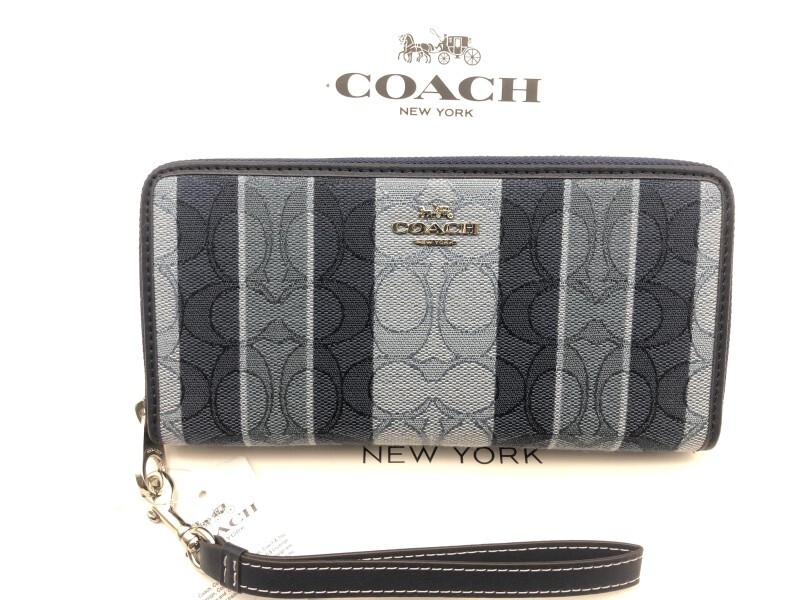 コーチ COACH 長財布 財布 シグネチャー アコーディオンラウンドジップウォレット新品 未使用 贈り物c105C C8313