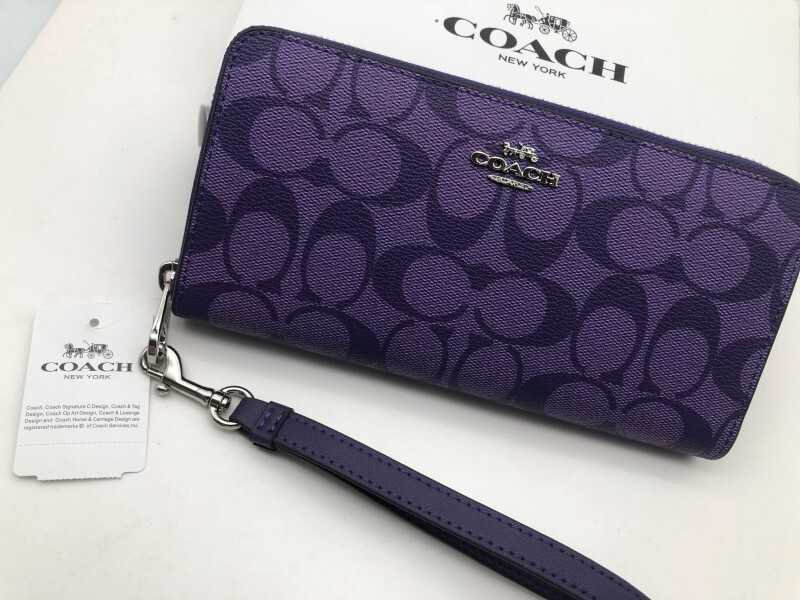 コーチ COACH 長財布 財布 シグネチャー アコーディオンラウンドジップウォレット新品 未使用 贈り物k158C C4452_画像2