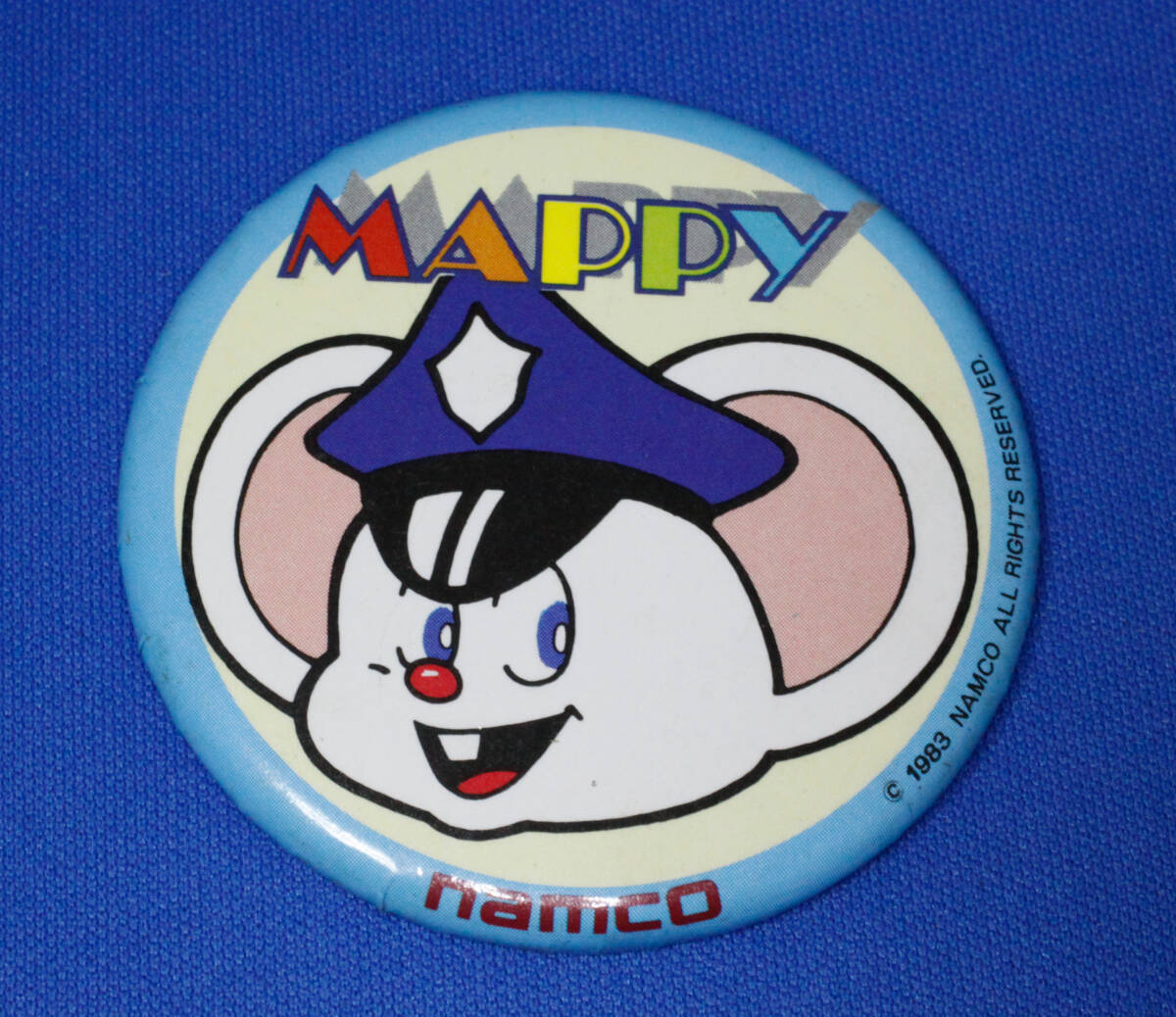 ナムコ マッピー 缶バッジ 1983 namco MAPPY ファミコン 昭和レトロ バッジ バッチ 缶バッチ_画像1