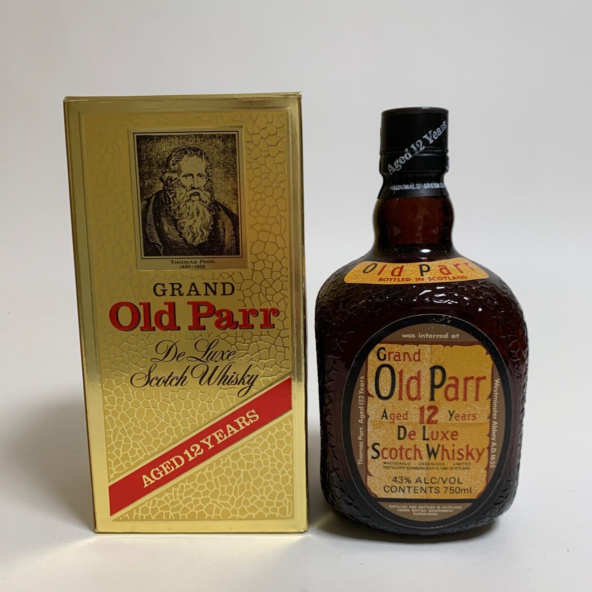 【未開栓】Grand Old Parr グランド オールドパー 12年 デラックス スコッチウイスキー 750ml 43% _画像1