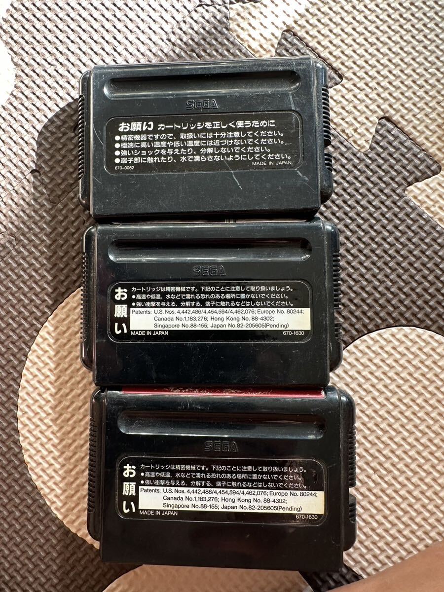 【ジャンク品】中古　SEGA メガドライブ ソフト 3本セット ジェラシックパーク　ゴールデンアックス ディックトレイシー_画像2