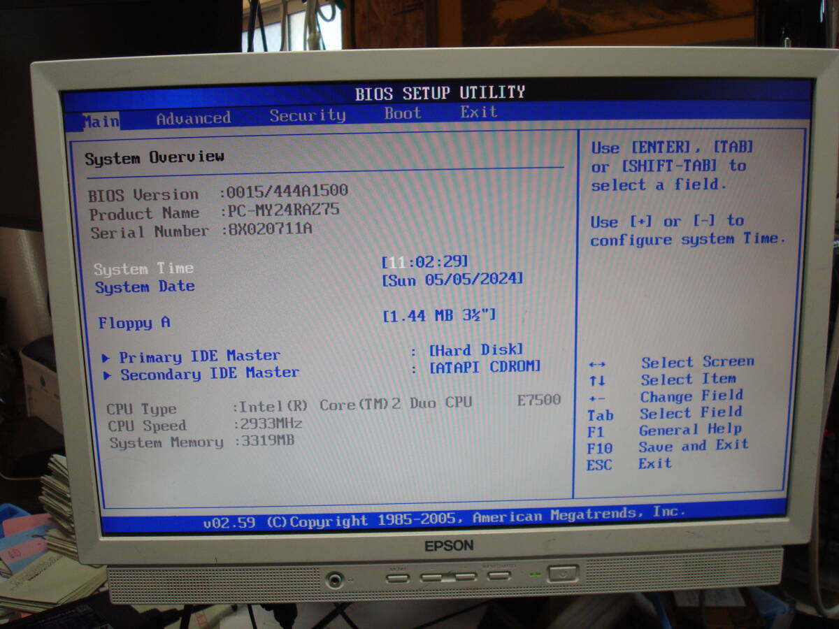 Windows xp Intel Core2 E7500 2.93GHz メモリ4GB HDD500GB 自作完動品 送料無料