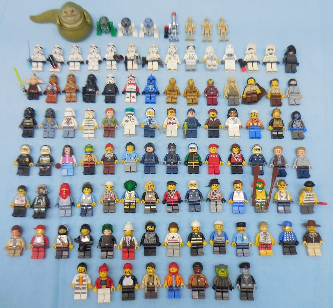 ホビー レゴ LEGO フィグ ミニフィグ 100個 まとめて ジャンク /スターウォーズ、ジャバ・ザ・ハット など ※バラのパーツおまけですの画像1